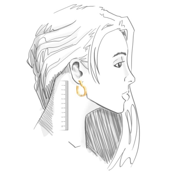Meia Argola De Coração Lisa Vazado. - Image 2