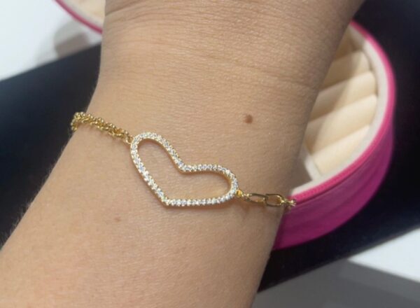 Pulseira Coração Vazado