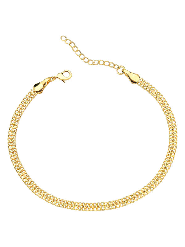 Pulseira de Elo Duplo Trançado